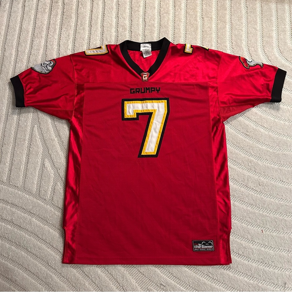 Vintage Disney In the Game Walt Disney World Grumpy #7 Football Jersey - M